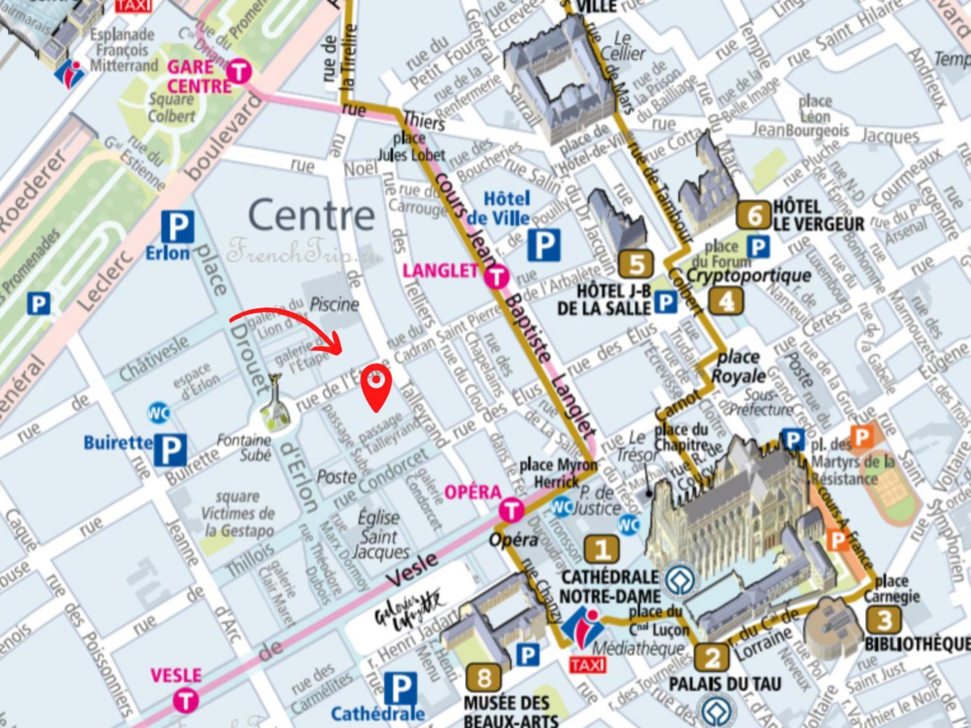 Passage Secret - Ideal Pro, Couples, Familles & Amis - Le Calme En Hypercentre - Wifi Haut Debit - Netflix - Machine A Laver - Gare, Cathedrale, Commerces, Restaurants & Transports En Commun A Moins De 10 Minutes A Pied Reims Kültér fotó
